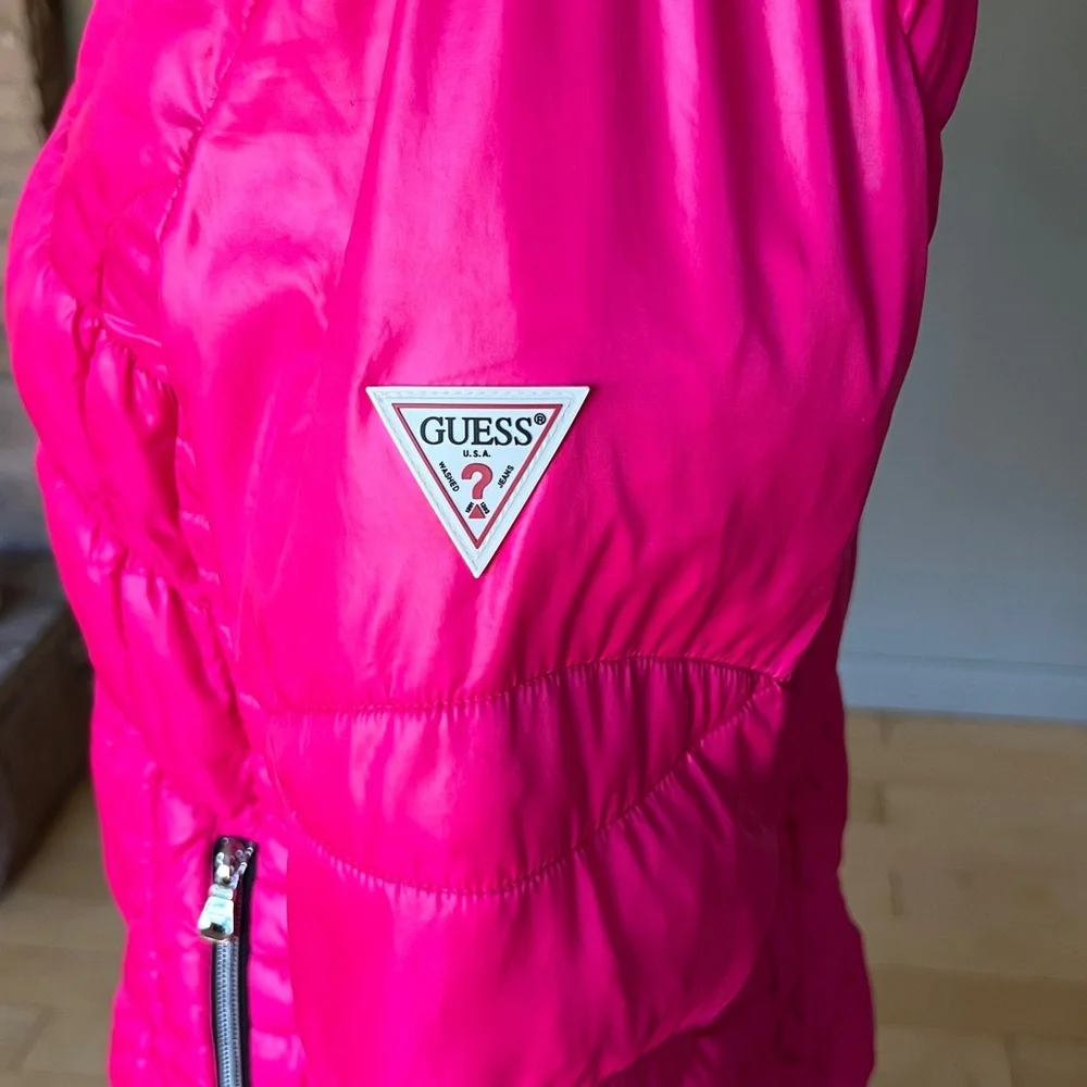 Guess Women's Pink Quilted Puffer Jacket Medium - Picture 5 of 10